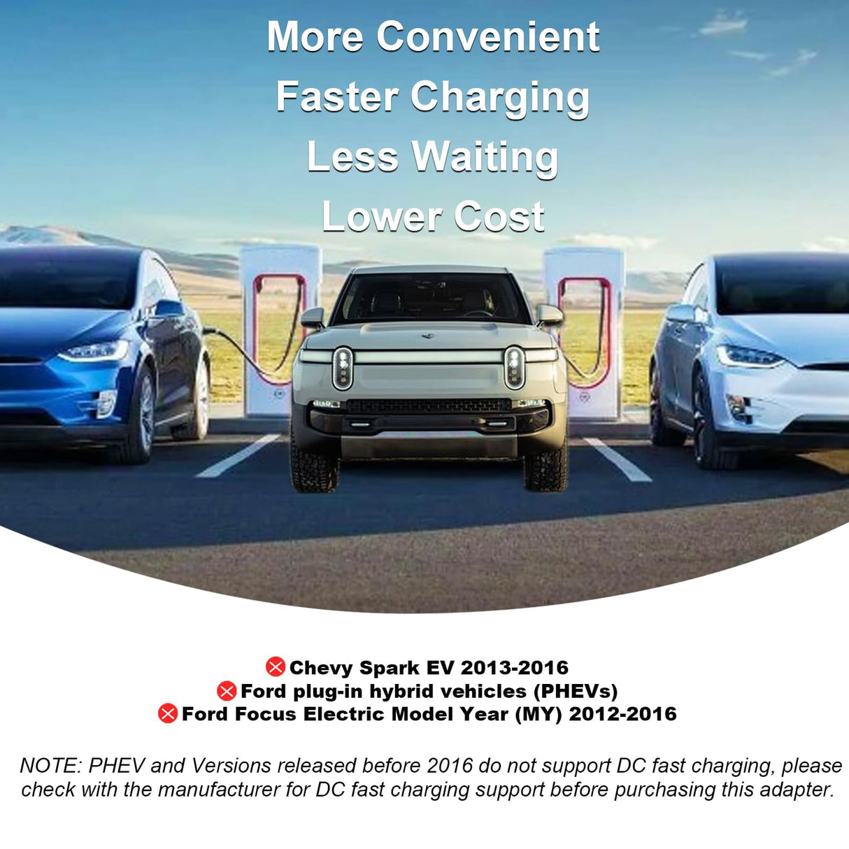 Tesla Supercharger Adapter, NACS to CCS Adapter, Fast Charge Your CCS1 EV at Tesla Superchargers, Electric Vehicle Charging Adapter for Ford, Rivian, GM, Volvo and Polestar EVs HUACAITU