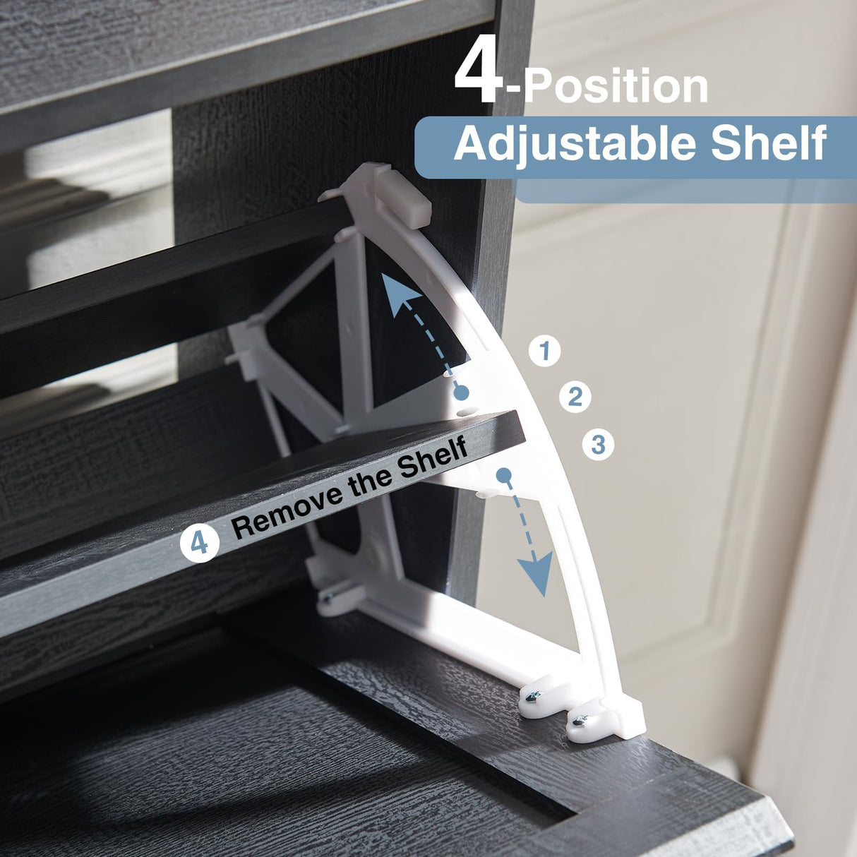 Barnyatoh Shoe Storage Cabinet with 2 Flip Drawers, Farmhouse Hidden Shoe Organizer, Narrow Slim Shoe Rack Cabinet for Entryway Hallway,Black Barnyatoh