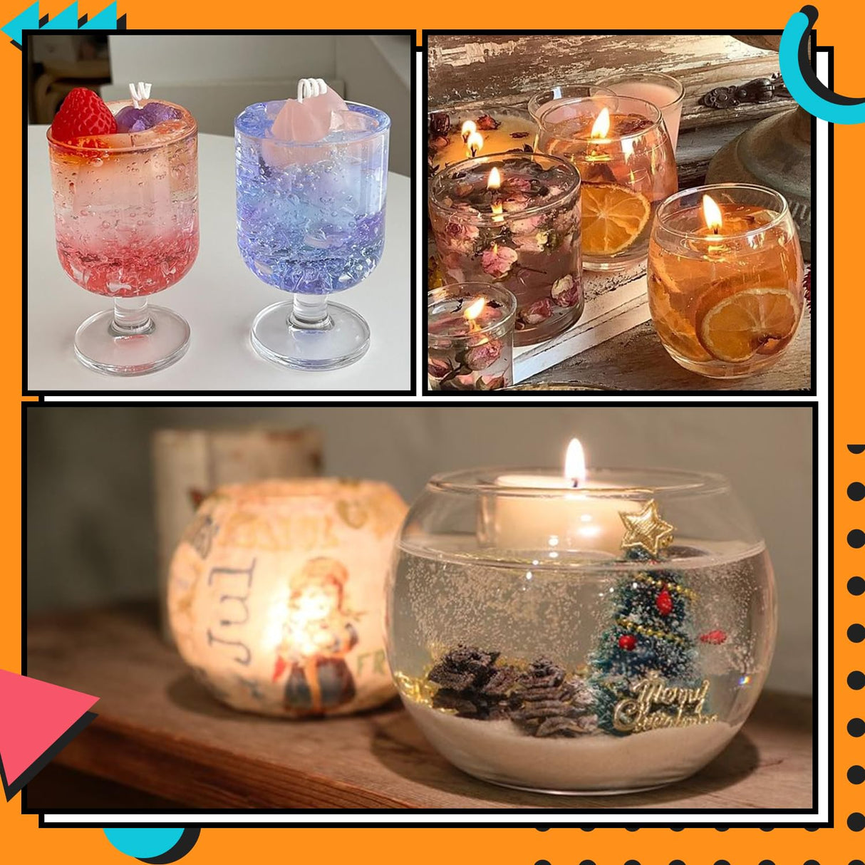 1lbs Gel Wax for Candle Making, DIY Clear Candle Wax Transparent Jelly Wax Melts, Handmade Material Crystal Gel Wax Candle Supplies- 16 OZ Ksedcon