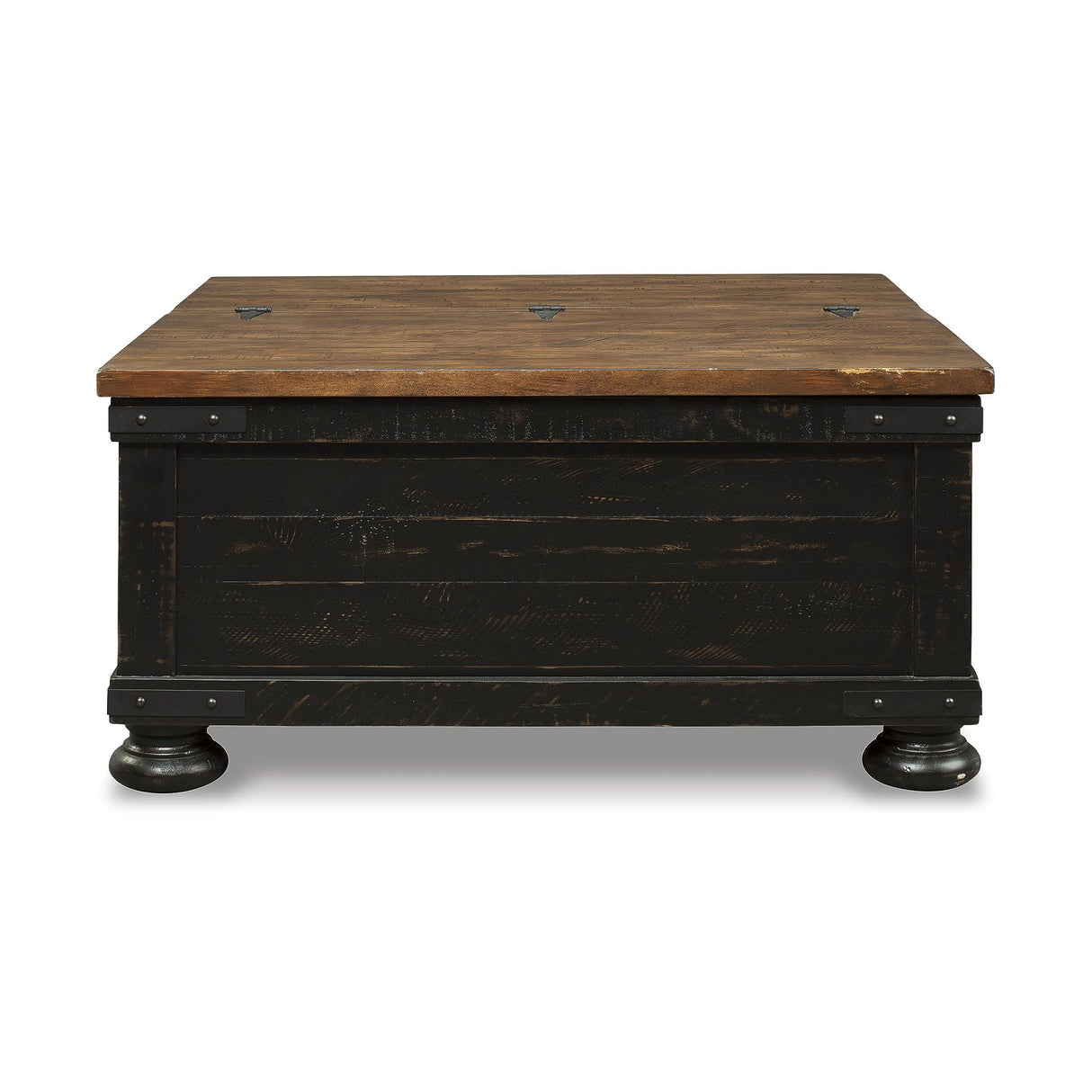 Signature Design by Ashley Valebeck Farmhouse Lift Top Coffee Table with Storage, Distressed Brown & Black Finish Signature Design by Ashley