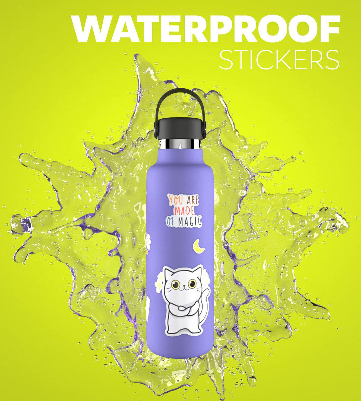 Premium Printable Vinyl Sticker Paper for Inkjet Printer and Laser - 20 White Matte Sticker Paper Waterproof - Durability Adhesive Paper 8.5 x 11, Fast Dry, Holds Ink Well, Great for Cutting Machines SMALL SMILE