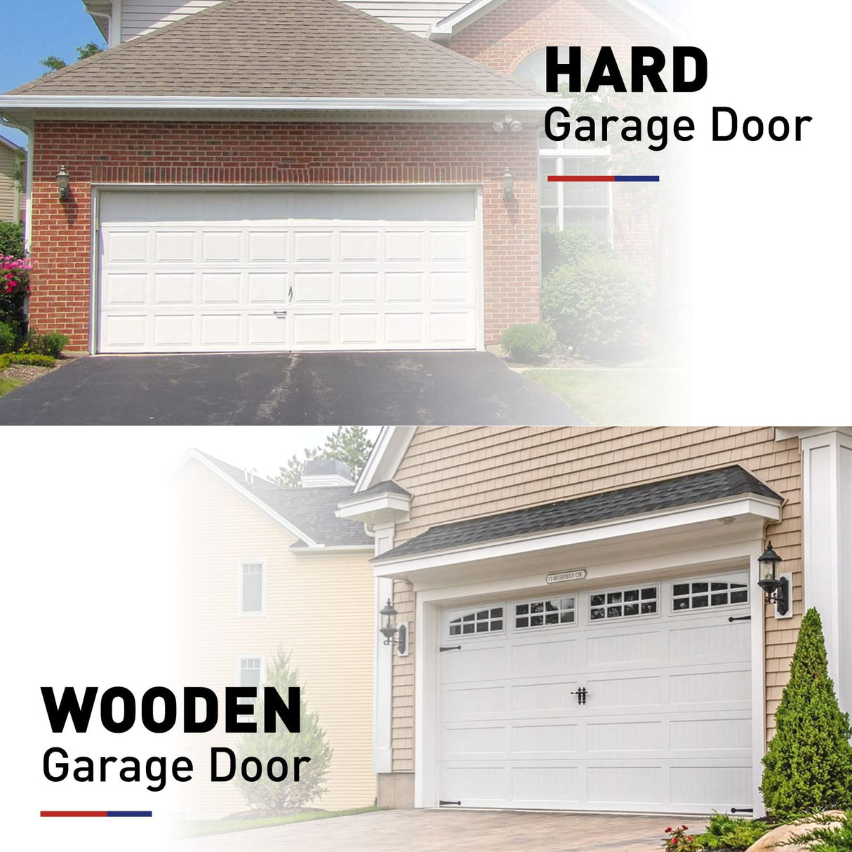 FOSLUOC Garage Door Seal Top and Sides Seal Strip White 34.4FT Rubber Weather Stripping Replacement Soft and Hard Composite, Weatherproofing Universal Sealing FOSLUOC