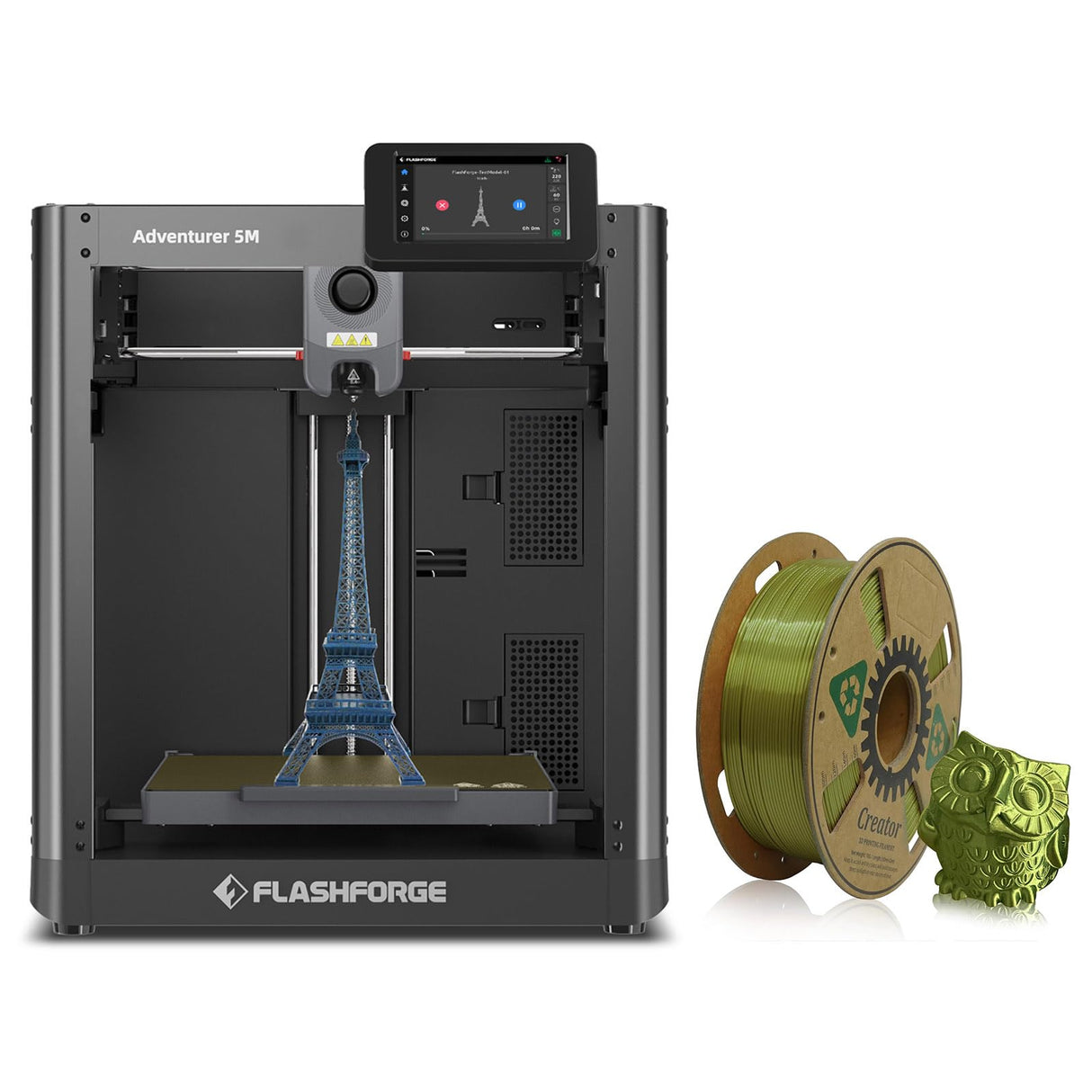 Flashforge Adventurer 5M 3D Printer with Extra 1KG Silk PLA Bronze Filament FLASHFORGE