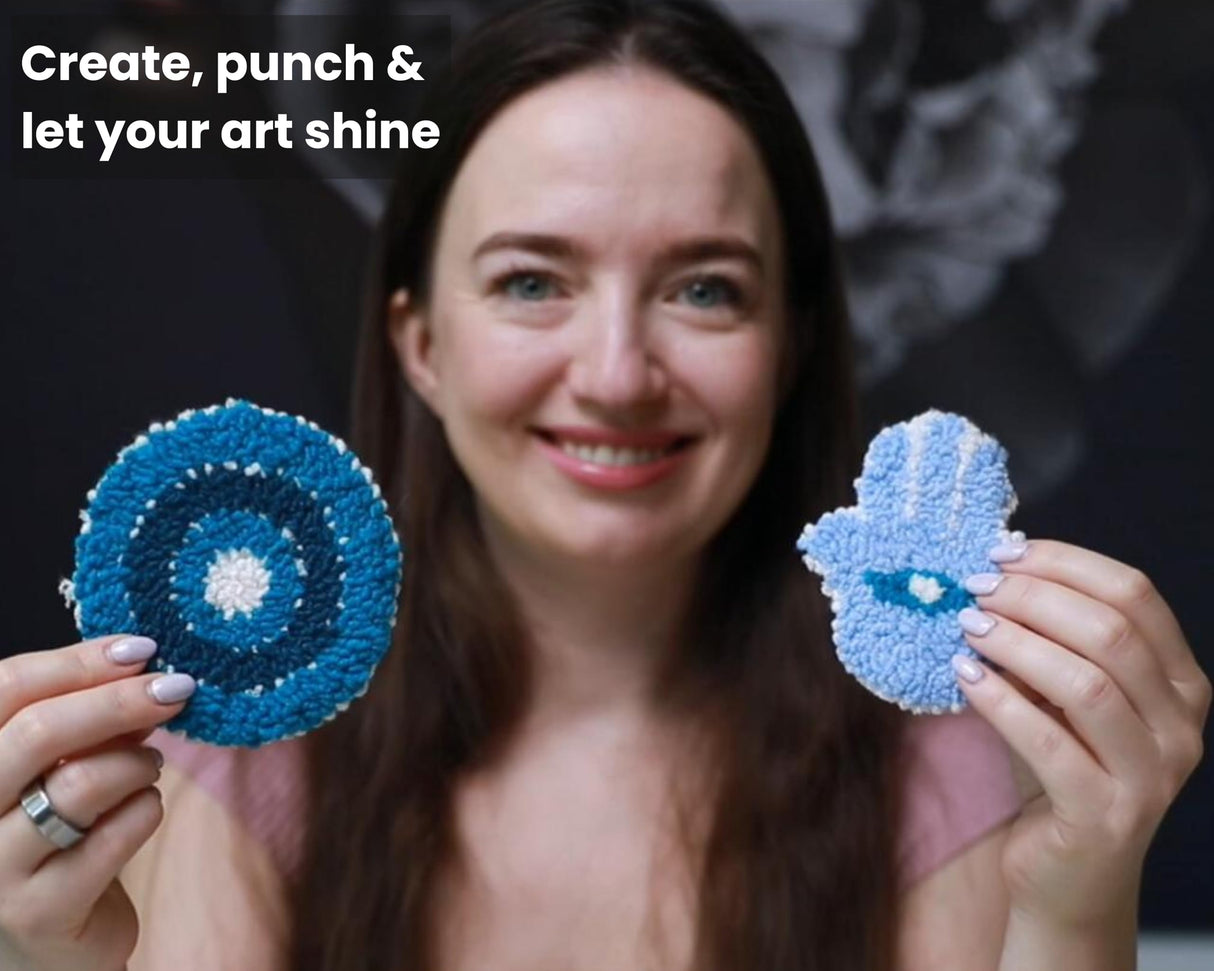 Dabline Punch Needle Kit for Beginners and Adults | Stress Relief DIY Craft - Complete Punch Needle Starter Kit with Designs & Supplies Dabline