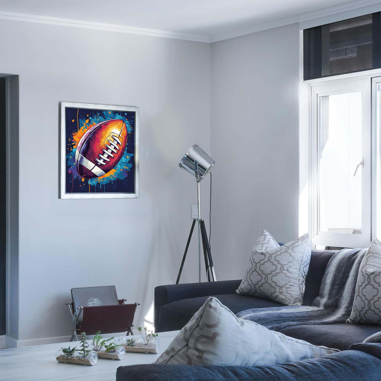 ARNLRDYA American Football Ball Paint by Number Kits for Adults, Rugby Sports Paint by Numbers, Ball Sports DIY Acrylic Painting on Canvas for Living Room Home Wall Decor(16×20inches, No Frame) ARNLRDYA