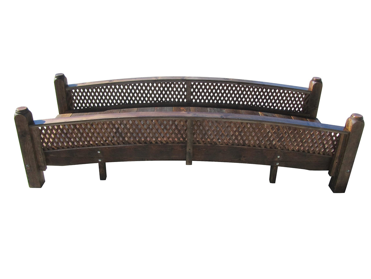 SamsGazebos 12-Foot Butterfly Garden Bridge Diamond Lattice Railings Commercial Grade SamsGazebos