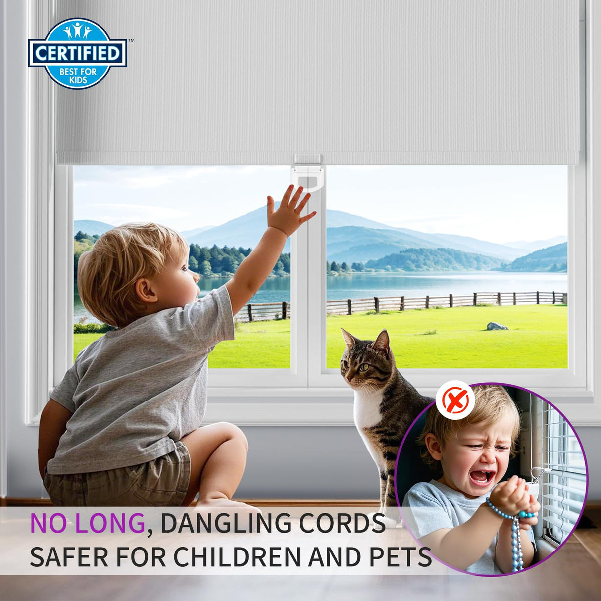 Astomi Cordless Blackout Roller Shades for Windows - Pull Down Roller Shades with Valance, Easy to Install, for Living Room, Bedroom, Office, Bathroom, 22" W x 72" H, White Astomi
