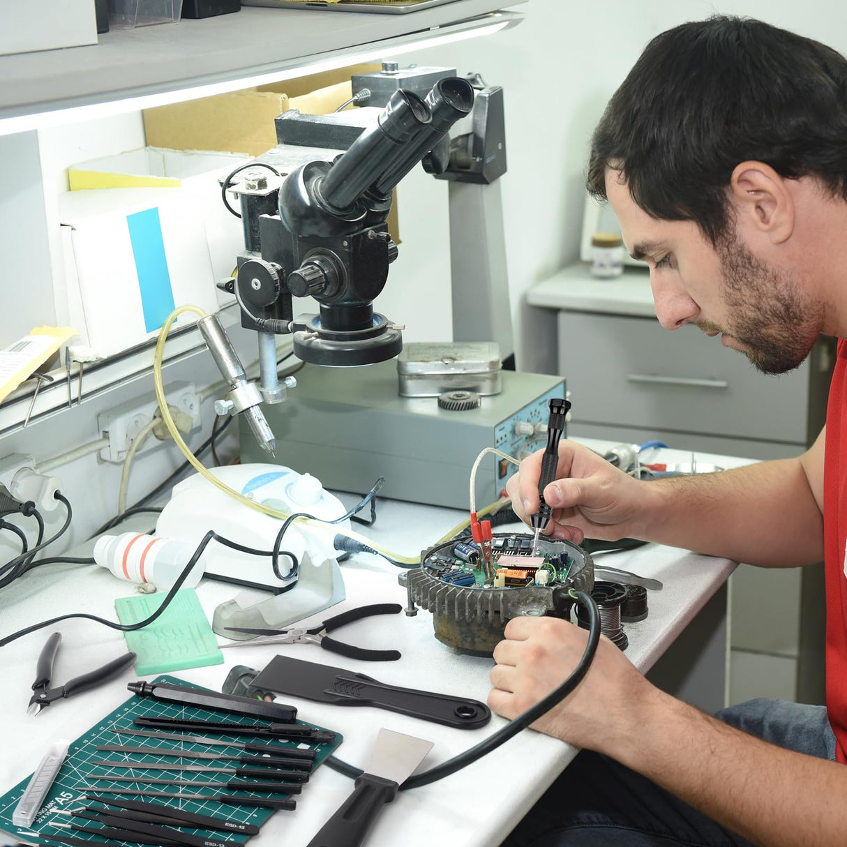 3D Printer Tools Kit Essential, 3D Printing Tools Kit, 3D Printer Accessories with 50Pcs (Deburring Tool, Wire Cutter, Drill, Scraper..) for Remove, Smoothing, Finishing, Deburring, Craving, Drilling KuanStore