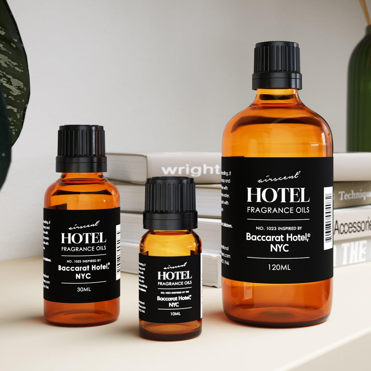 AirScent Hotel Diffuser Oil Inspired by The Baccarat Hotel Scent - Love Affair Fragrance Oil No. 1023 for Ultrasonic and Waterless Diffusers and Crafting - 10 mL, 0.34 fl oz Glass Bottle with Dropper Air-Scent