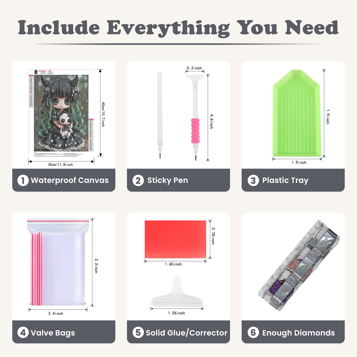 SENQAO Gothic Diamond Painting Kits for Adults, Scary Doll Diamond Art Paintings Kit for Beginners, 5D Full Drill Diamand Art Kits, Gem Art Crafts for Adults Wall Decor 12x16inch SENQAO