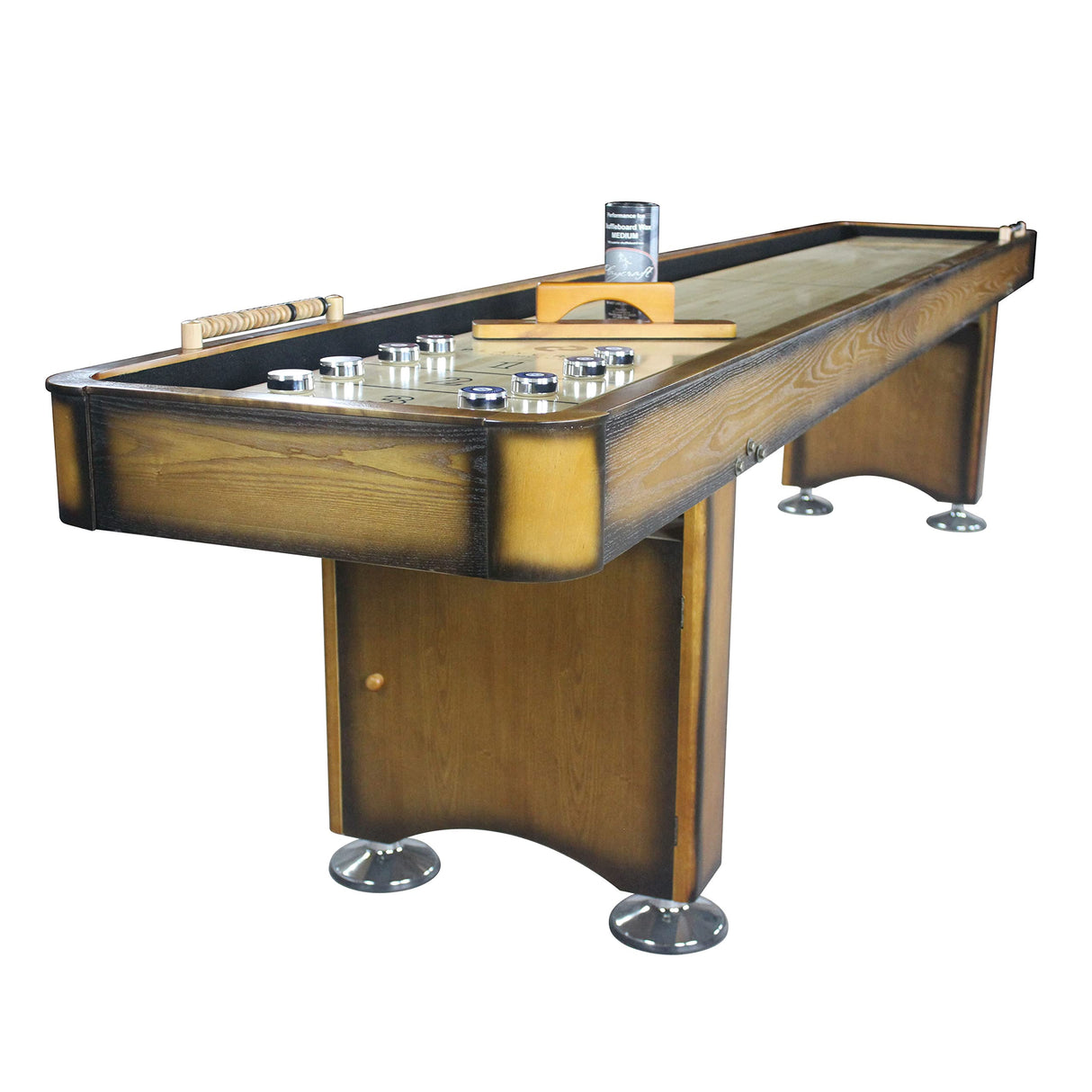 Playcraft Georgetown Honey 12 Foot Shuffleboard Table Playcraft