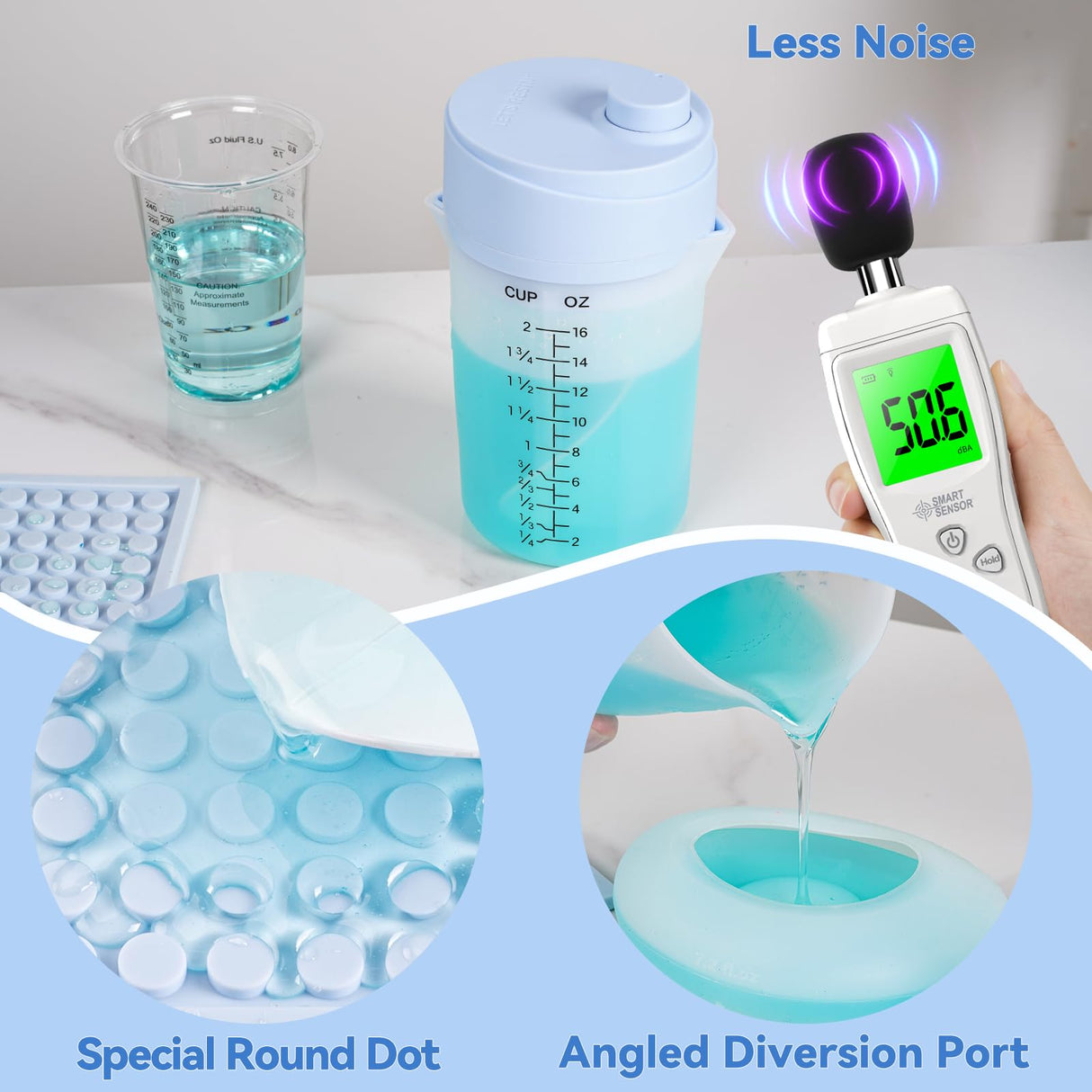 LET’S RESIN Upgraded Mini Auto Resin Mixer, Hands-Free Easy Clean Epoxy Mixer with 16fl.oz Silicone Mixing Cup, Stepless Speed Continuous Electric Epoxy Resin Mixer for Epoxy Resin, Molds, Soap Making LET'S RESIN