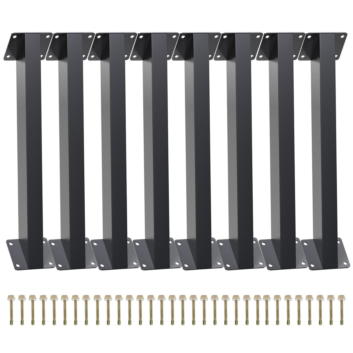 Grehitk 8PC 45 Degree Angle Support Bracket, Pergola Kit Heavy Duty Connector Brace Bracket Kit for Pergolas for for Gazebos Patio Pergolas Log Cabin Elevated Wood Stand Kit Grehitk