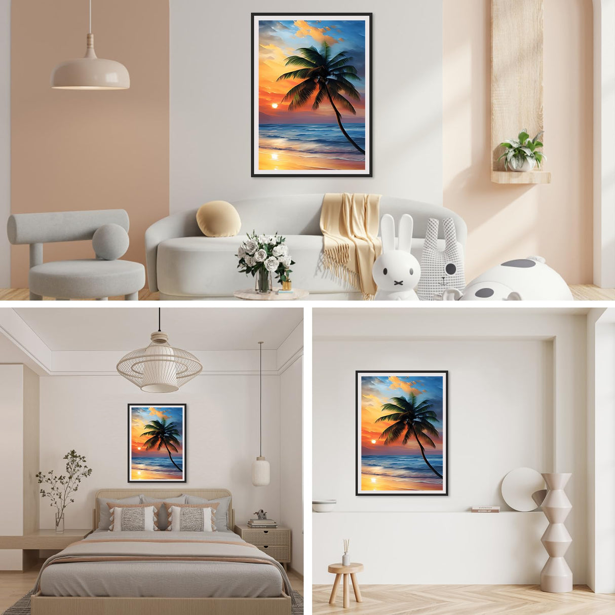 SENQAO Sunset Beach Diamond Art Kits for Adults, DIY 5D Sunset Landscape Diamond Art Kits, Landscape Paint with Diamonds Gem Art Full Round Drill Home Wall Decor 30x40cm SENQAO