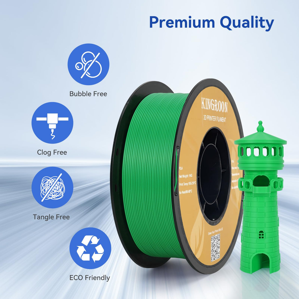 Kingroon 16KG PLA Filament Bundle 1.75mm 3D Printer Filament Multicolor Pla Filament Bulk for Most 3D Printer,1kg Spool,16 Rolls,16 Colors Kingroon