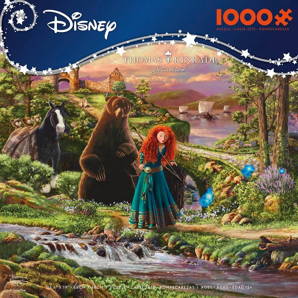 Ceaco - Disney - Pixar - Thomas Kinkade - Brave - 1000 Piece Jigsaw Puzzle for Adults - Challenging Puzzle Perfect for Game Nights Ceaco