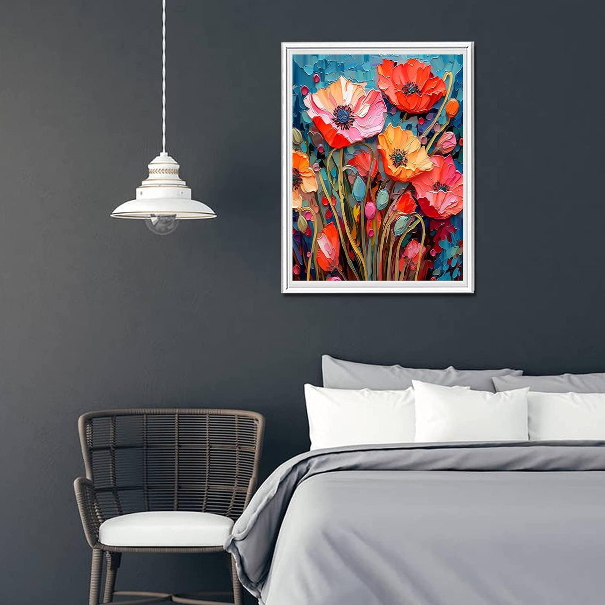 AIBOERL Diamond Painting Kits, 5D DIY Tulips Full Drill Diamond Art Painting Kits for Adults, Diamond Painting Gem Art Craft for Home Wall Decor (11.8 * 15.8 inch) AIBOERL