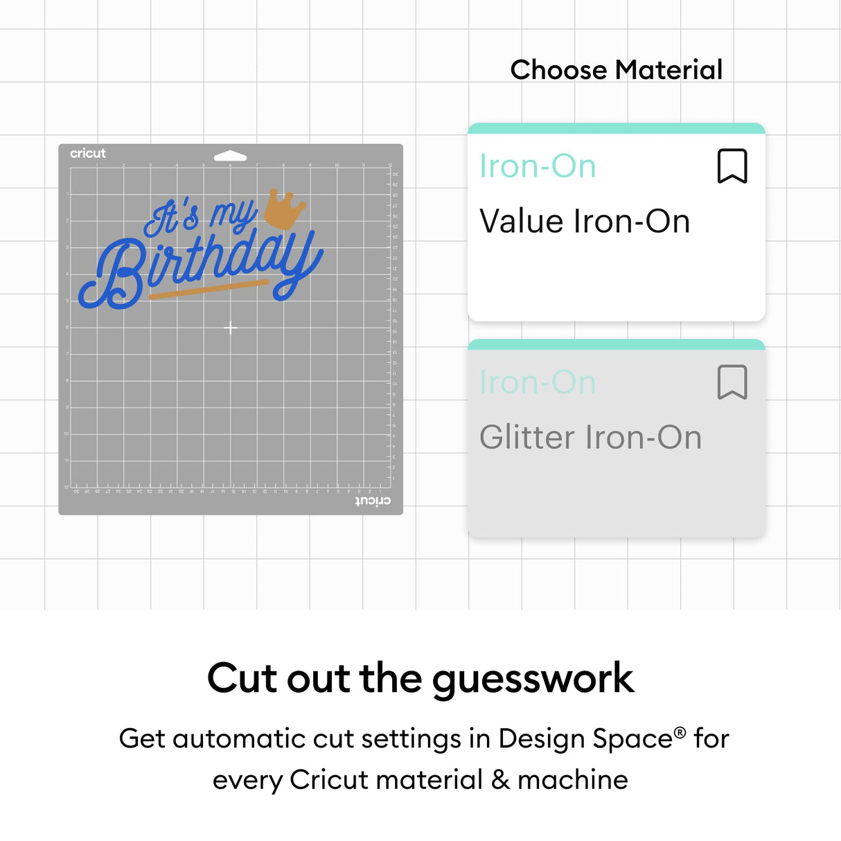 Cricut® Value Iron-On, White (12 in x 5 ft)- HTV Heat Transfer Vinyl Cricut