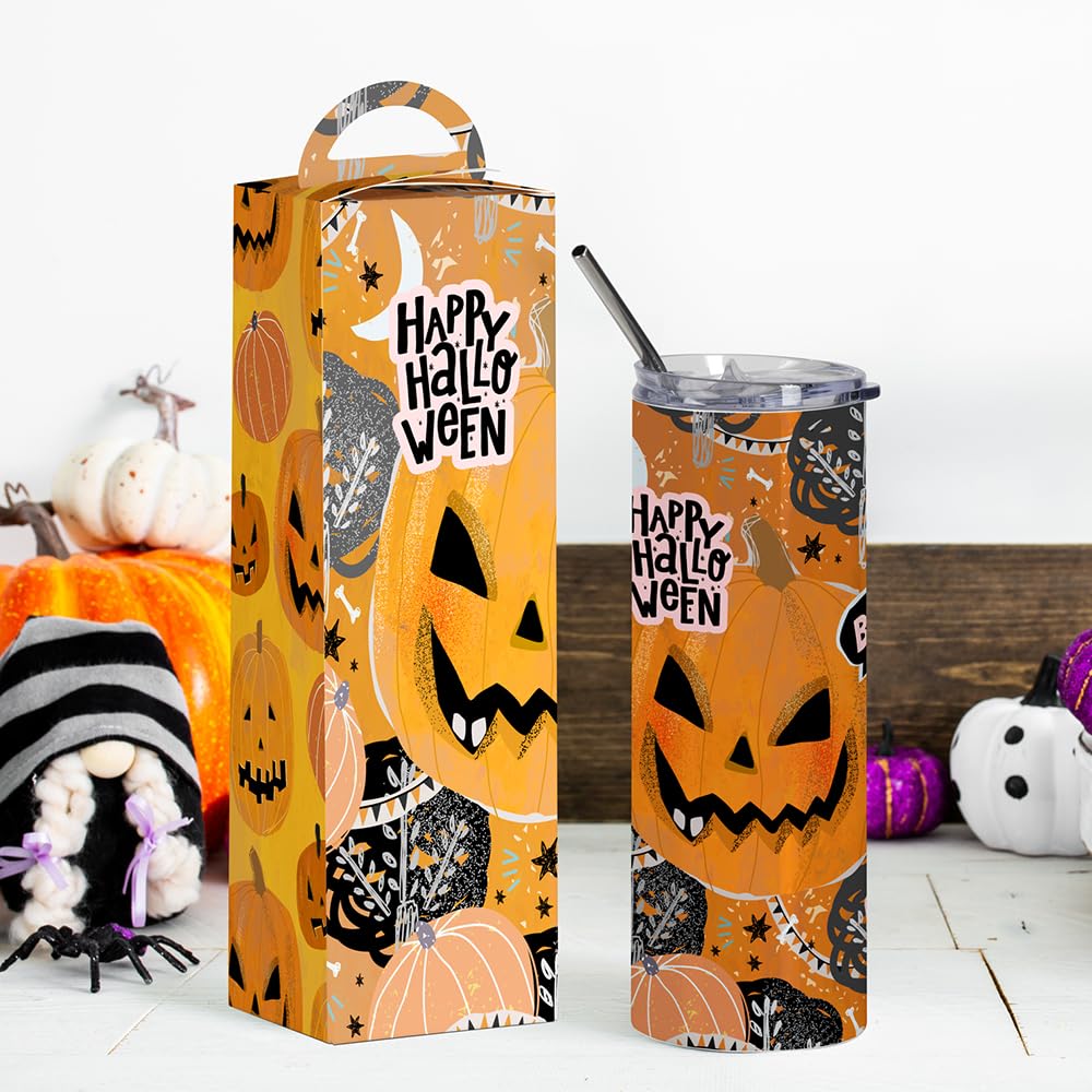 PYD Life 20 Pack Sublimation Tumblers 20 OZ Gift Boxes Blanks Matte White 3.15" x 3" x 11.8" 20 OZ Sublimation Skinny Tumblers Packing Boxes Blanks for Heat Press Transfer PYD Life