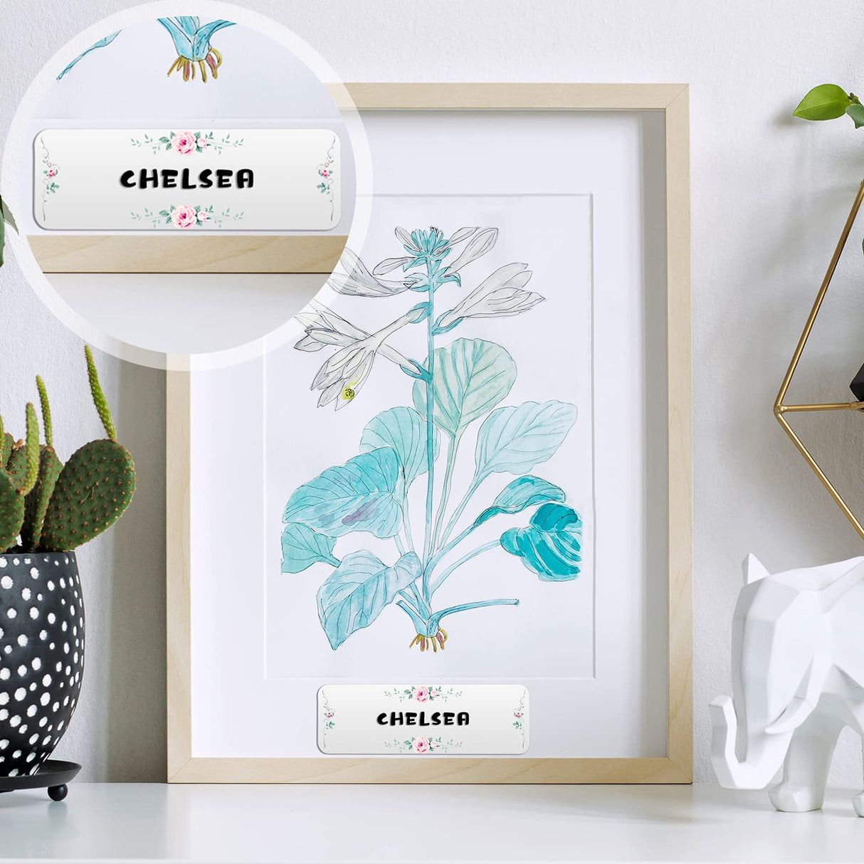 12 Pieces Sublimation Name Plate Blank Aluminum Name Card Personalized Custom Name Plate Blank Metal Name Tag Label with 12 Pieces Adhesive Backing for Men Women Boys Girls Wife Husband Outus