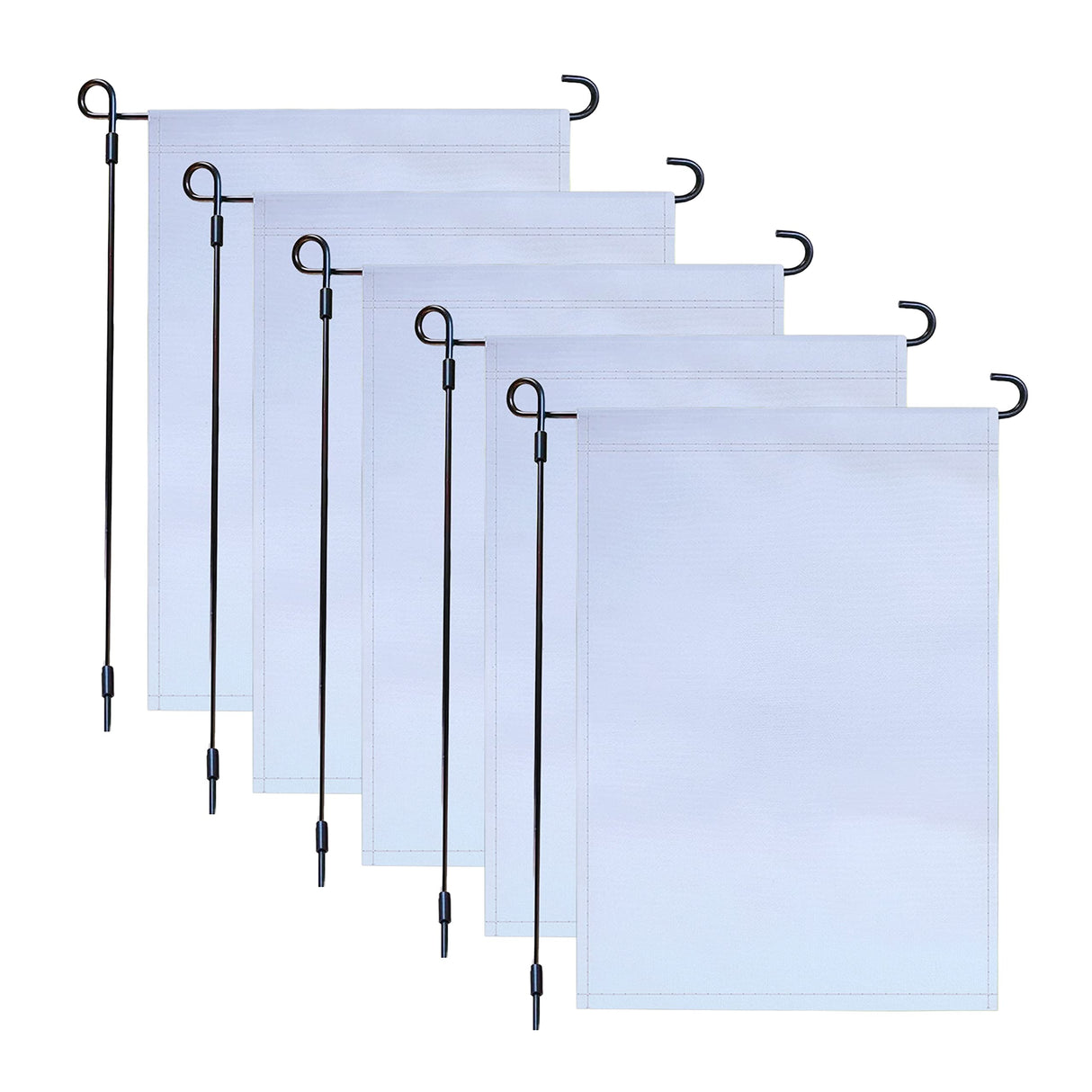 5 Pcs Sublimation Blank Garden Flags 100% Polyester 3 Layer Double-Sided Ready for Printing Garden or Lawn Banner | 12x18in DIY Vinyl or Dye Sublimation Blank Flags Pack of 5 Pesky Patriot