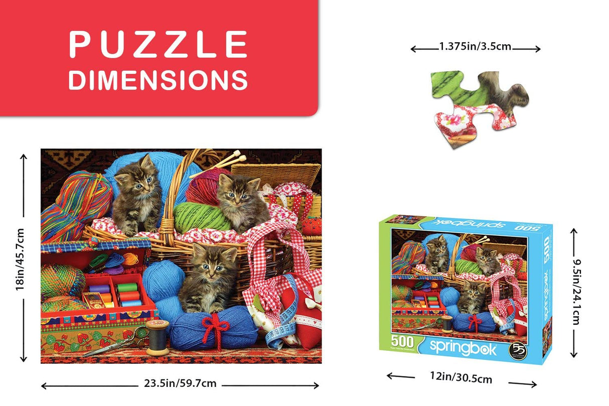 Springbok's 500 Piece Jigsaw Puzzle Sew Cute - Made in USA Springbok