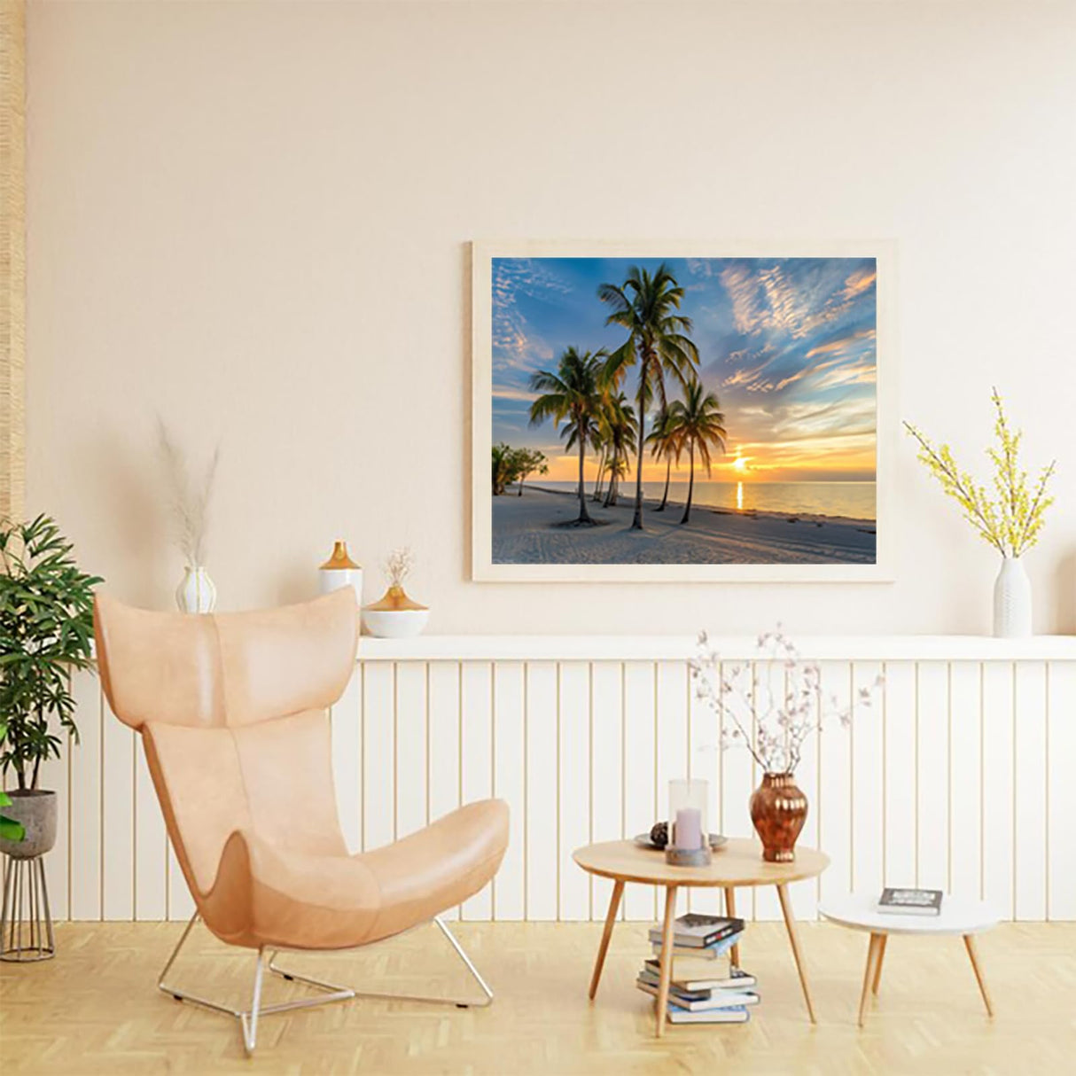 XTXGERL Paint by Numbers Kit for Adults Beginner Sunrise by Ocean Beach Florida Keys DIY Painting by Numbers on Canvas Acrylic Oil Painting for Home Decor Gifts 16"x20" XTXGERL