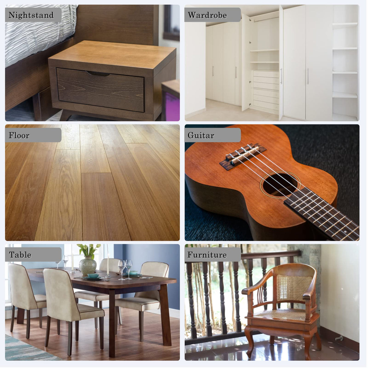 SEISSO Wood Putty, Water-Based Wood Filler, White Wood Putty for Trim, Wood Filler Paintable, Stainable, Wood Furniture Repair kit - Restore Wooden SEISSO