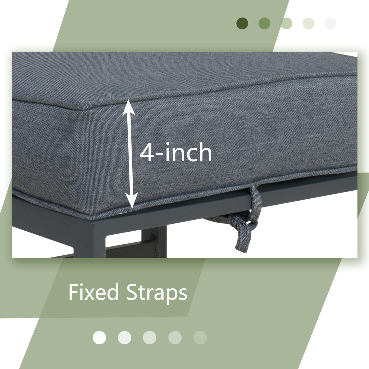 Auzfy 2 Pieces Outdoor Ottomans for Patio, No-Assembly Aluminum Outdoor Patio Footstool with Gray Cushions, Small Aluminum Patio Seat for Porch Yard Garden Deck, Grey Frame Auzfy