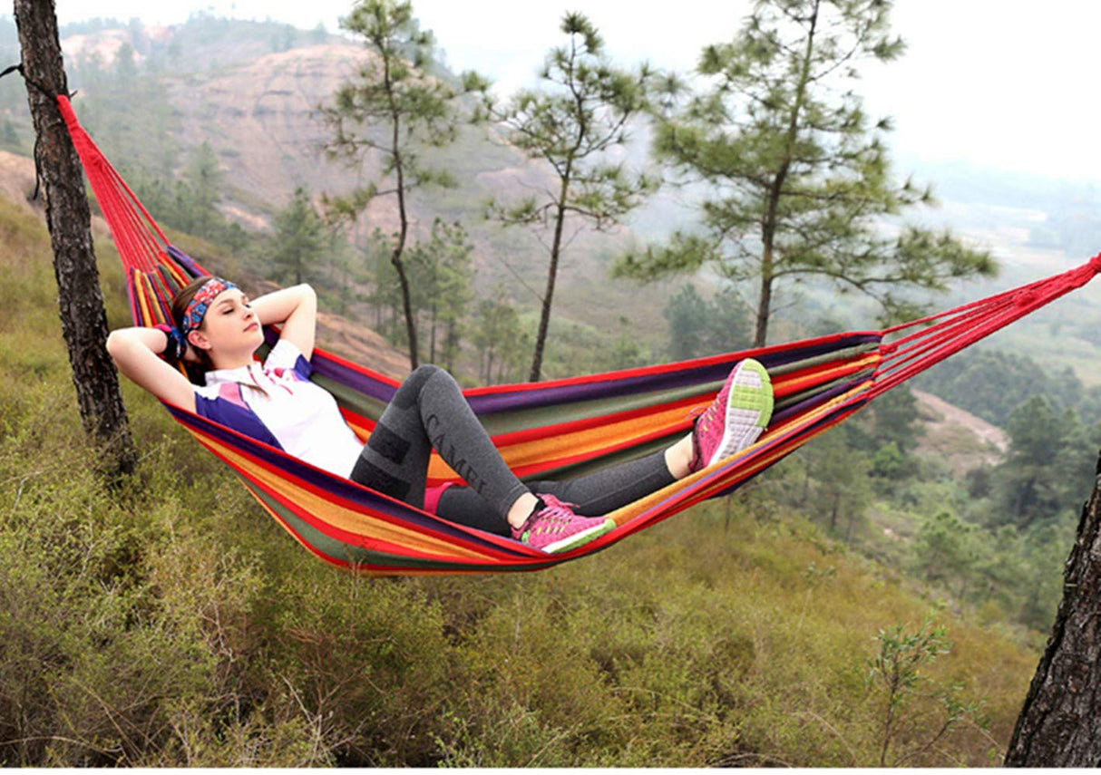 Outdoor Amacas Garden Camping Hammock,Hammock Portable with Carrying Bag for Patio Yard Garden Backyard Porch Travel Ovyuzhen