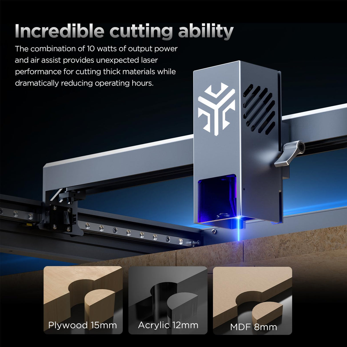 ACMER P2 Laser Engraver, 10W Output Laser Cutter, Laser Engraving Machine, CNC Laser Cutter and Engraver Machine Class 4 for Stainless Steel, Wood, Metal, Acrylic, Leather (P2 Laser 10W) ACMER