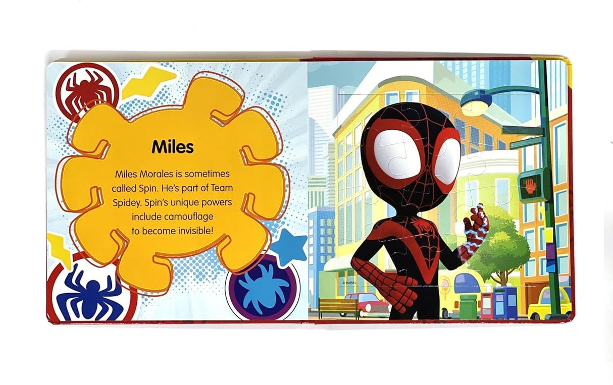 Marvel Spidey and his Amazing Friends My First Puzzle Book - Jigsaw Puzzles for kids, 10-page board book, 5 puzzles to enjoy Phidal
