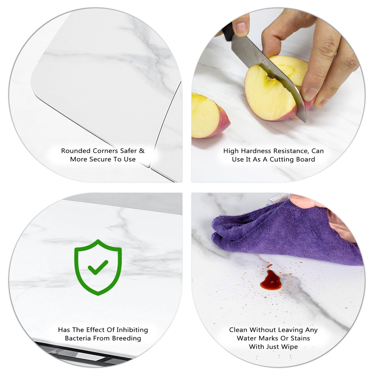 Extendable Dining Table for 6-8 Seat, 55.1'' to 82.7'' Sintered Stone Oval Kitchen Table, Modern Dining Room Table with Rounded Corner for Kitchens, Dining Room, Office Areas(White Glossy Tabletop) SIMTONAL