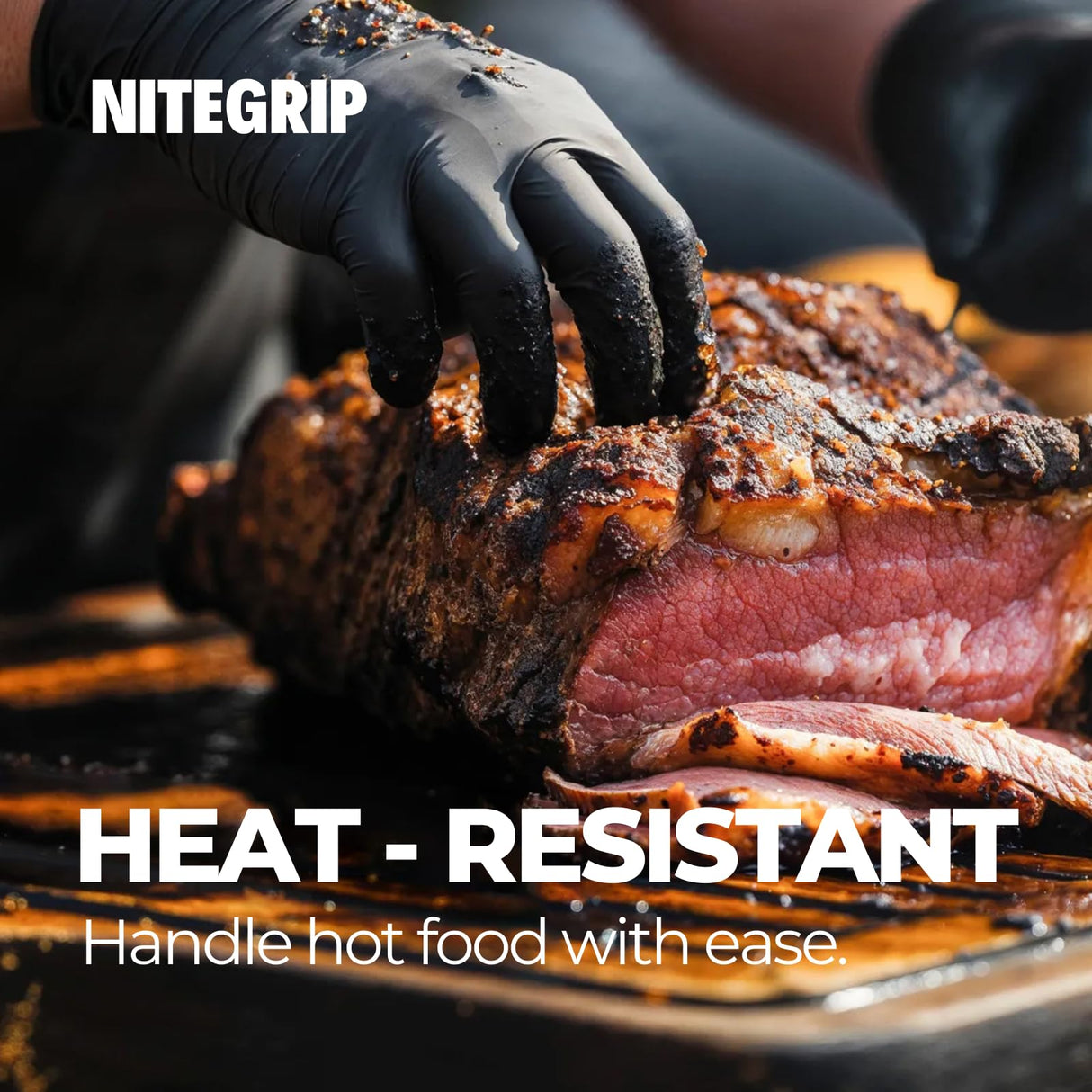 BBQ Gloves Set, 4 Cotton Glove Liners & 100 Disposable Nitrile Gloves, Heat Resistant Cooking Gloves, Nitrile Grill Gloves for Food Prep & Smoker, Guantes de Barbacoa Nitrilo Nite Grip