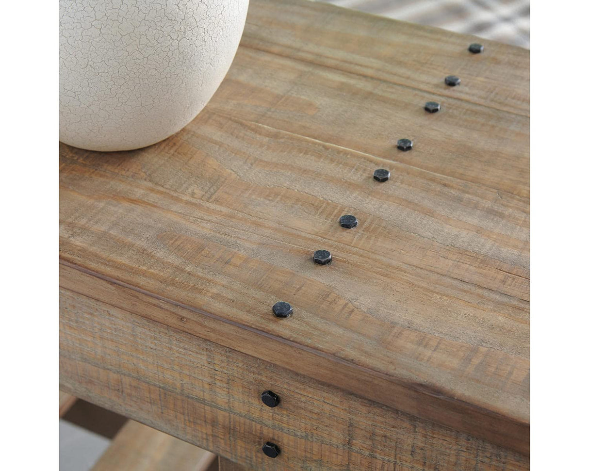 Signature Design by Ashley Susandeer Rustic Farmhouse Console Sofa Table, Brown Signature Design by Ashley
