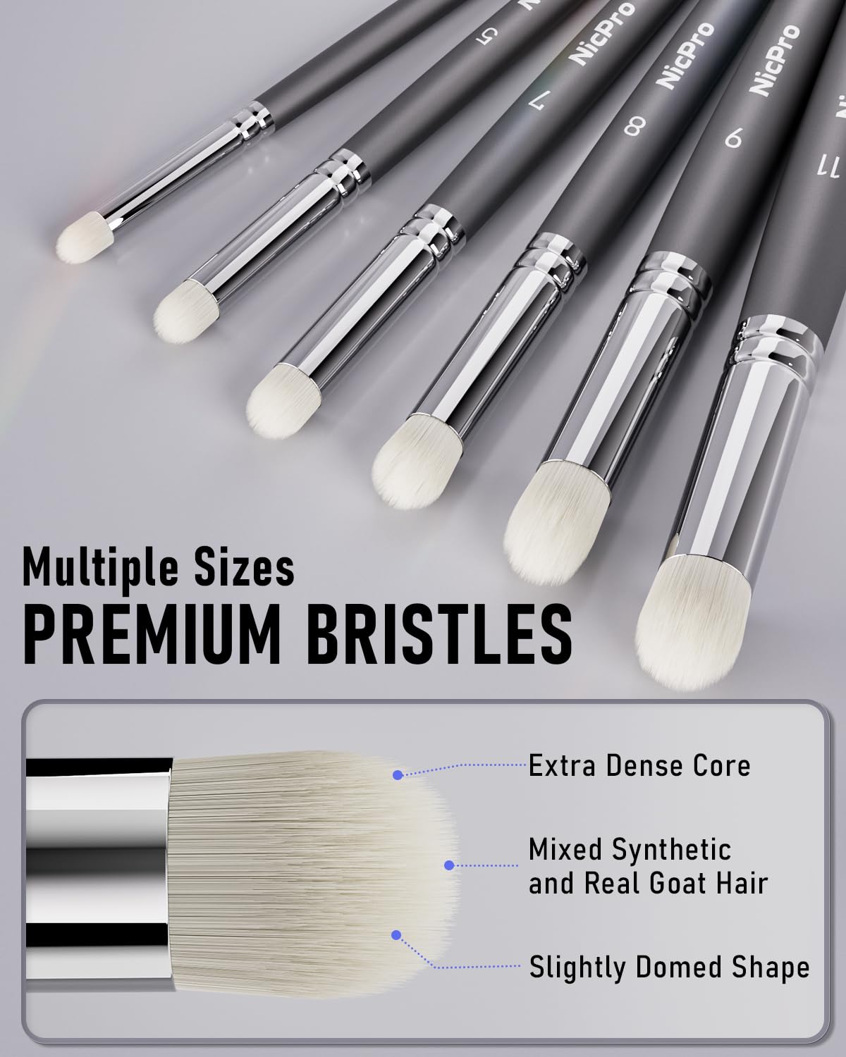 Nicpro Dry Brush Miniature Painting, 7 Sizes Professional Drybrush Set with Storage Box, Hobby Detail Paint Brushes for Tabletop & Wargames Miniature Warhammer 40K Model Painting Nicpro