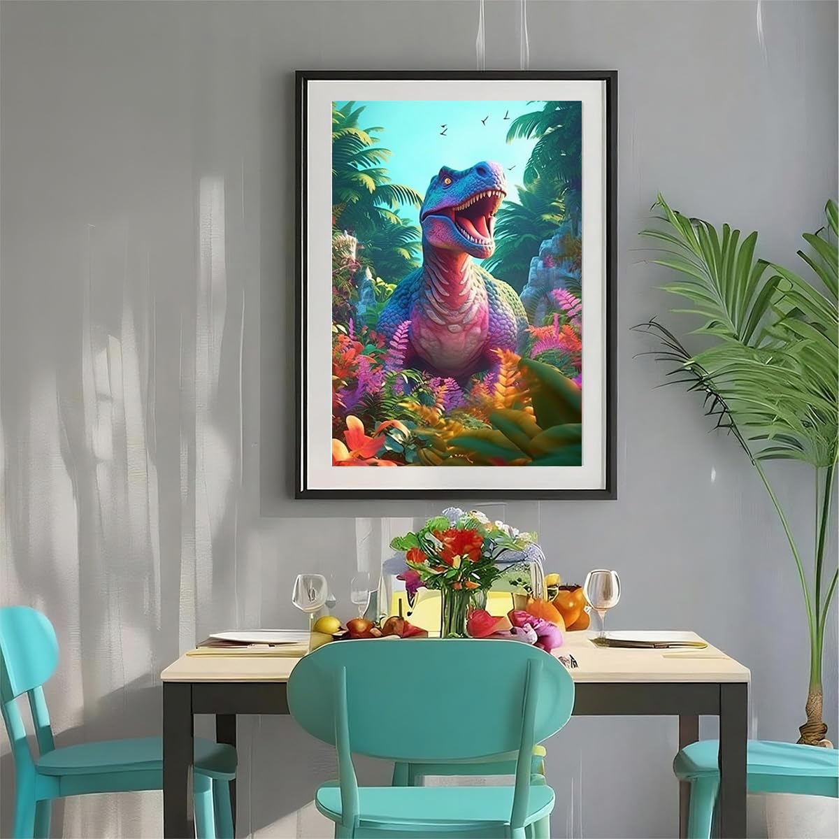 DIY 5D Diamond Art Kits (12 * 16 Inch),Mosaic Diamond Painting, Art for Dinosaur, Embroidery Full Drill for Animals, Art Kits Rhinestone Craft for Home Wall Decor Amz Camel