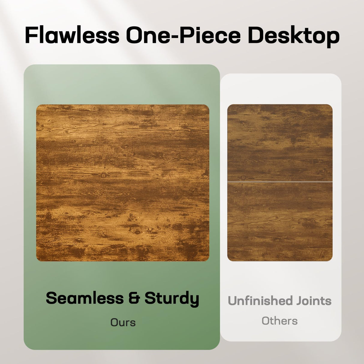 Marsail 48 x 30 Electric Standing Desk with One-Piece Desktop, Sit Stand Desk with Thickened Tabletop, Height Adjustable Stand Up Desk with Cable Management for Home Office(Frame+Desktop, 2 Packages) Marsail