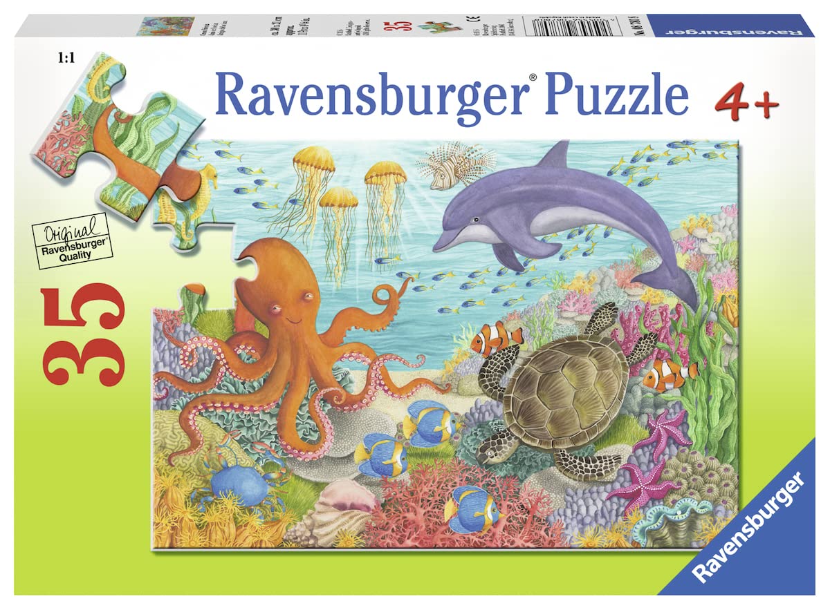 Ravensburger Ocean Friends 35 Piece Jigsaw Puzzle for Kids – Every Piece is Unique, Pieces Fit Together Perfectly Ravensburger