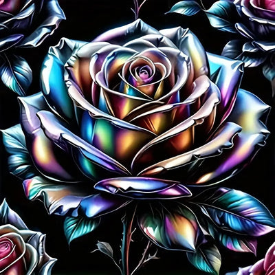 CHWGLFGG 5D Diamond Art Kits for Adults Beginners, Rose Flower Diamond Painting Kits, DIY Full Round Drill Paint by Diamonds Dot Gem Art for Adults, Home Wall Decor 13.7X 13.7 Inch