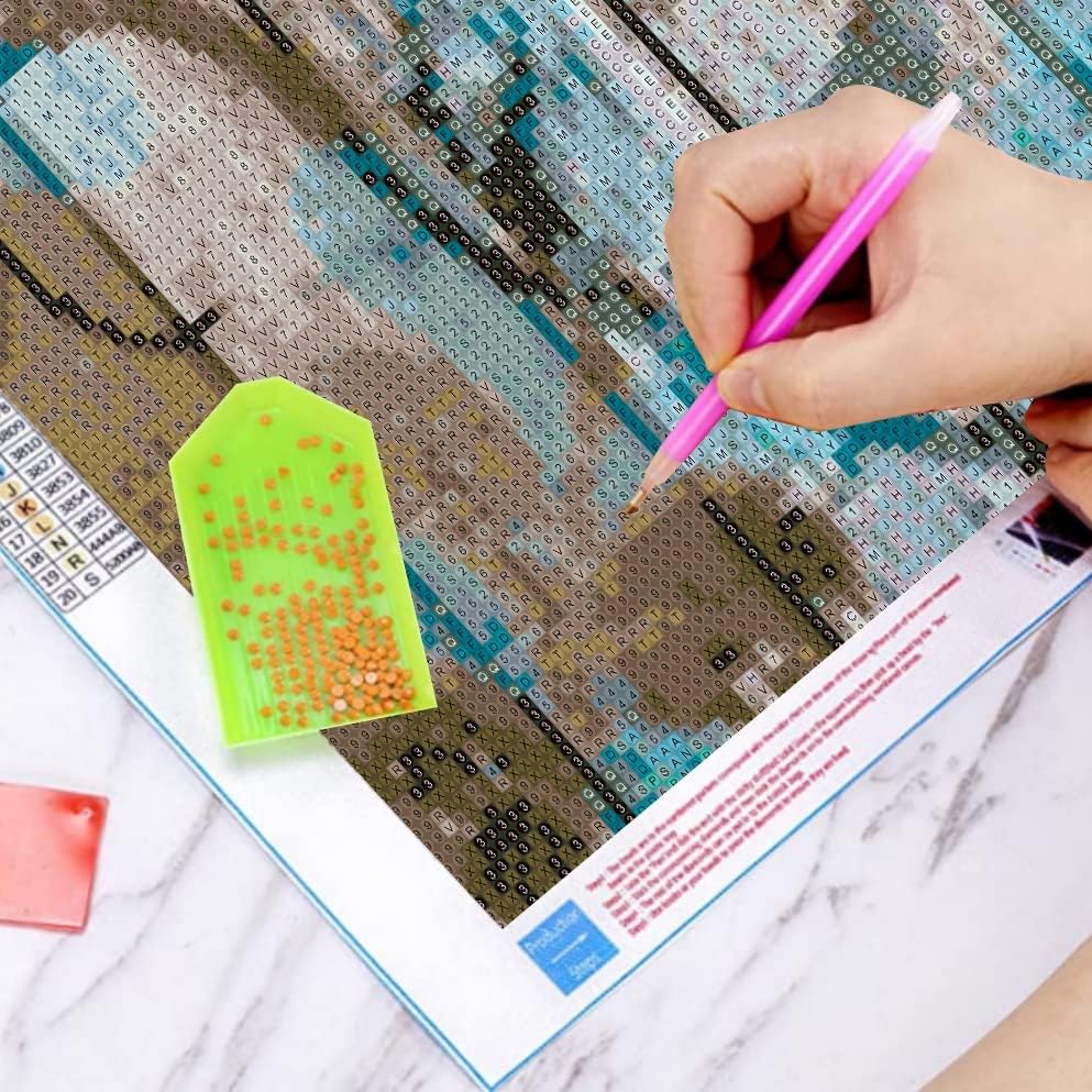 YSUNETER Rose Diamond Art Kits for Adults, Round Full Drill Diamond Painting Kits for Beginners Gem Art Painting Kits, DIY 5D Diamond Dots Painting with Diamond Arts and Crafts Decor YSUNETER