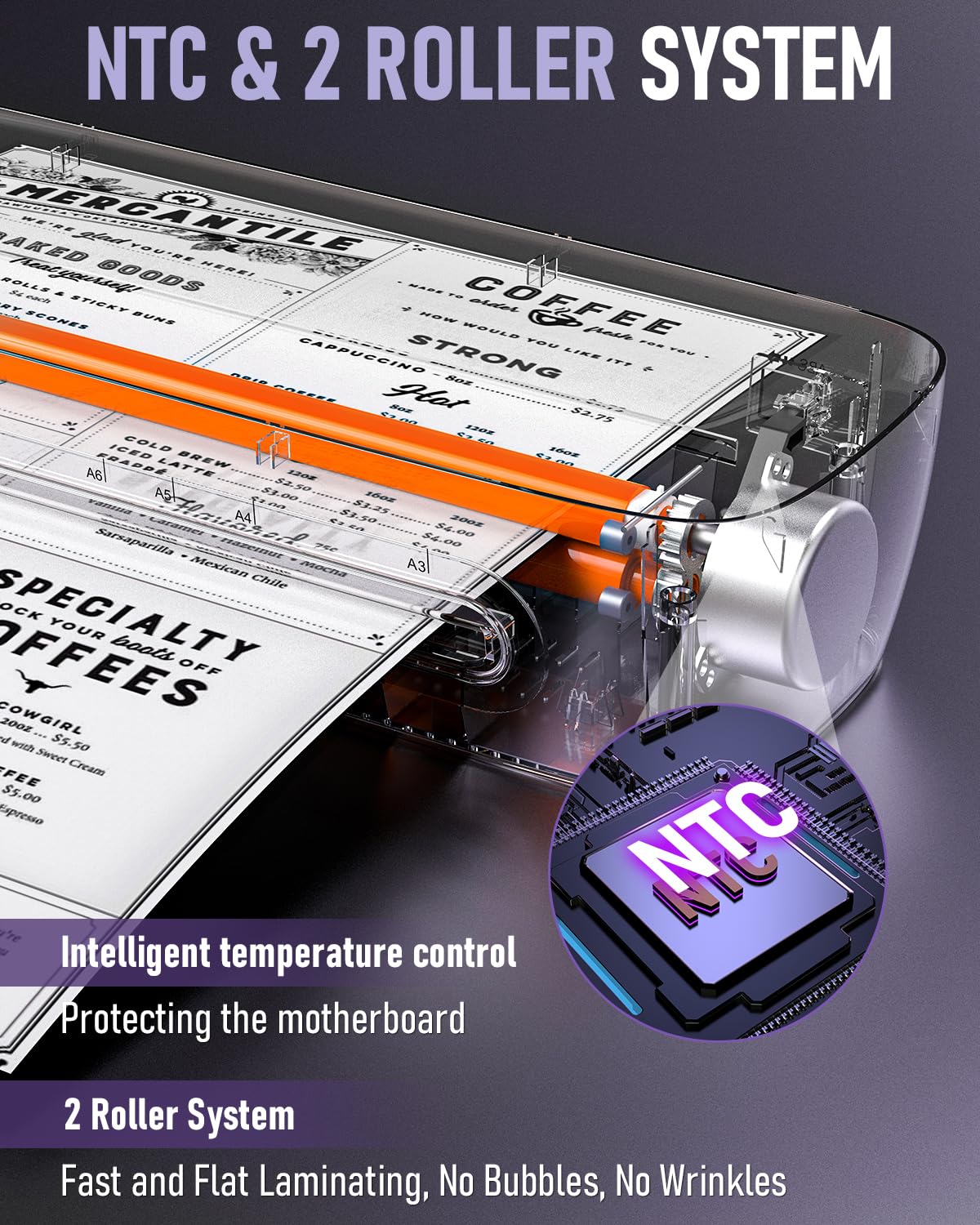 Laminator Machine 13 Inch Wide Thermal Lamination 9 in 1 Cold Hot A3 Laminating Machine for Teacher Personal, 60s Warm-Up No Jam laminator Machine 11x17 with 30 Laminating Sheets for Home Office Use Qfun