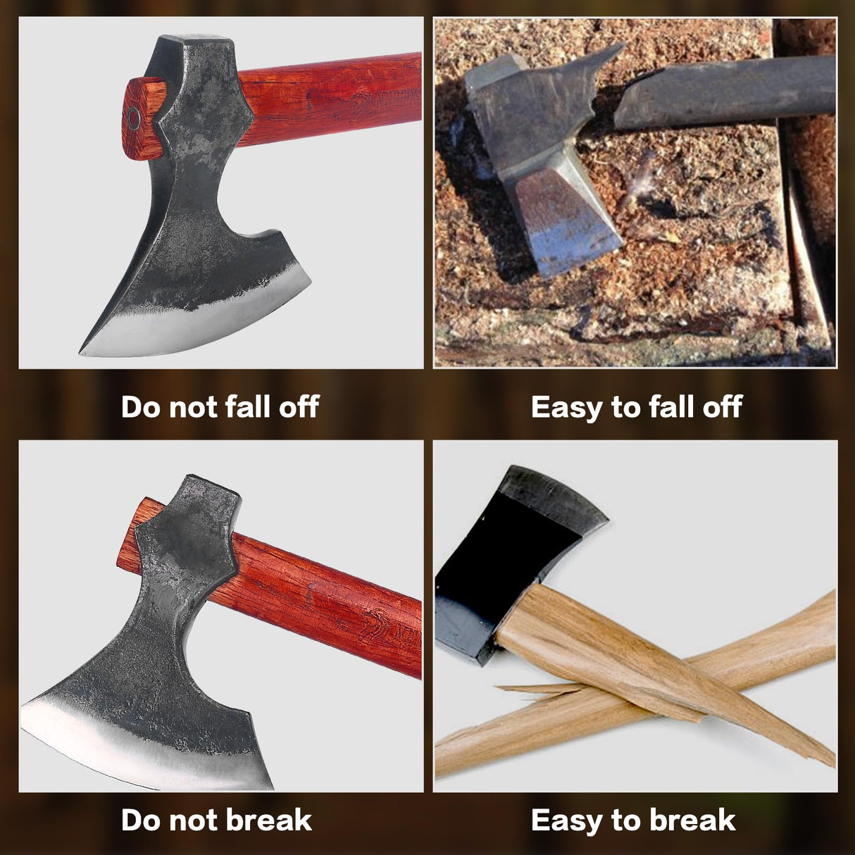 16" Throwing Axe with Beech Wood Handle, Professional Throwing Hatchet Set of Two, Viking Style Throwing Tomahawks with Steel Wedge for Adults' Competition and Outdoor Recreation, Red Generic