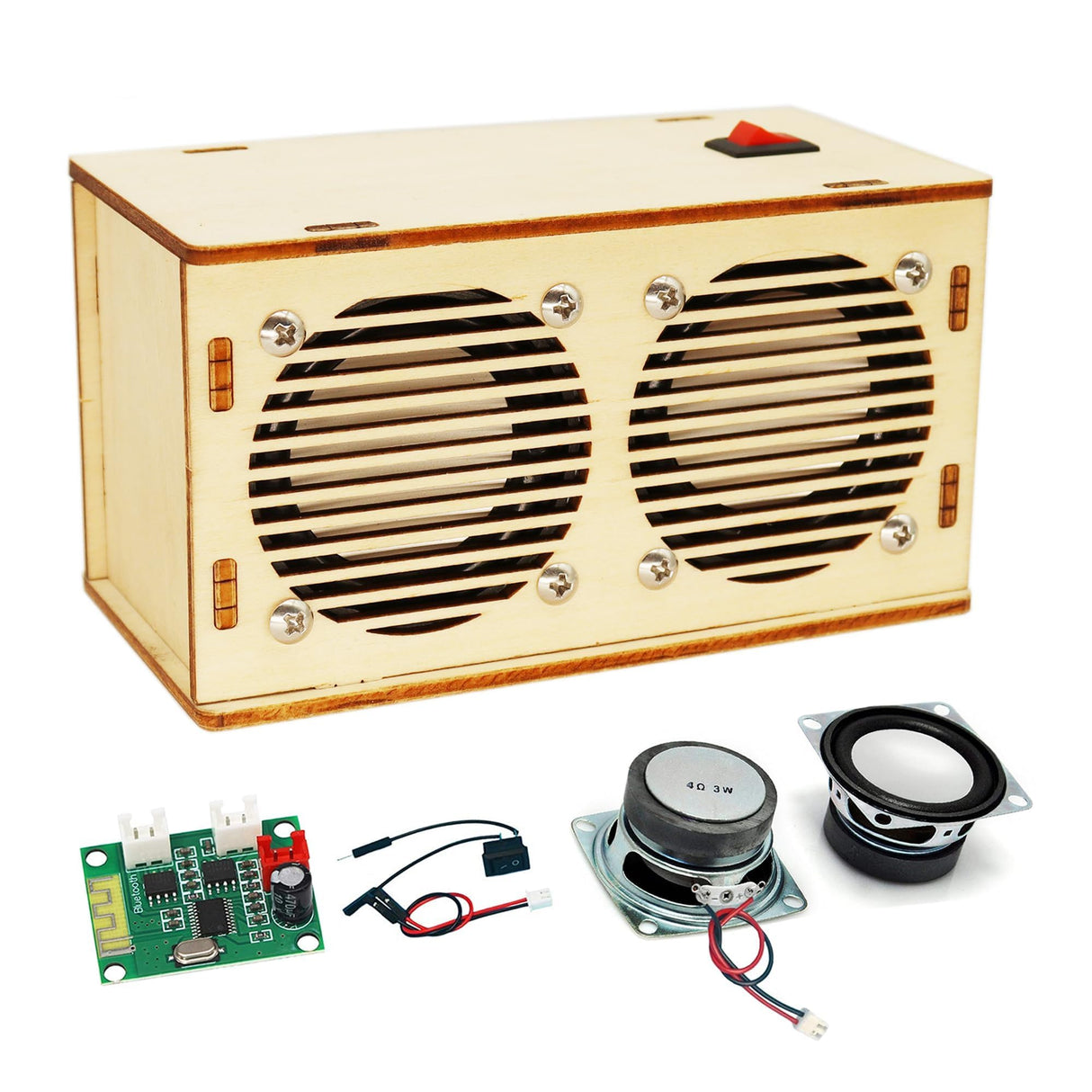 SCAEMO DIY Bluetooth Speaker Kit, Stem Projects for Kids Ages 8-12, Science STEM Kits for Kids Ages 10-12-14-16, Gifts for 9 10 11 12 13 14 15 16 Year Old Boys Teens (Wood) SCAEMO