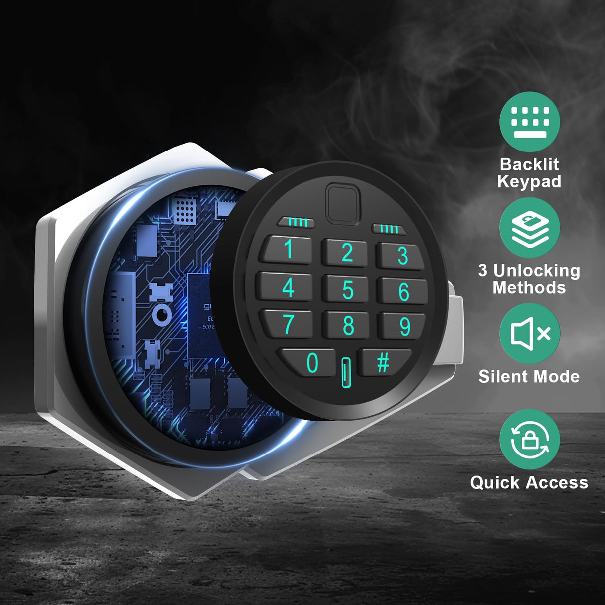 BONANO 8-10 Gun Safe, Gun Safe for Rifles and Pistols, Fireproof Gun Safes for Rifles with Digital Keypad, Quick Access Rifle Safe with Adjustable Gun Rack and Pistol Pouch, Gun Cabinet for Home BONANO