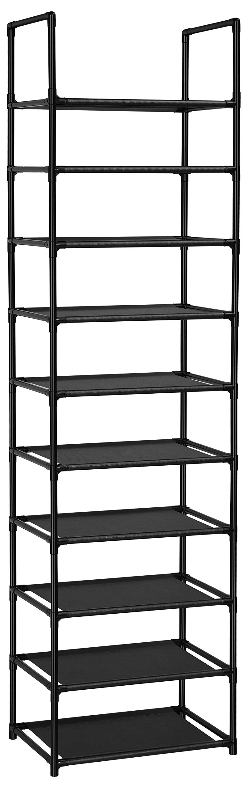 FIDUCIAL HOME 10 Tiers Shoe Rack 20-25 Pairs Sturdy Shoe Shelf FIDUCIAL HOME