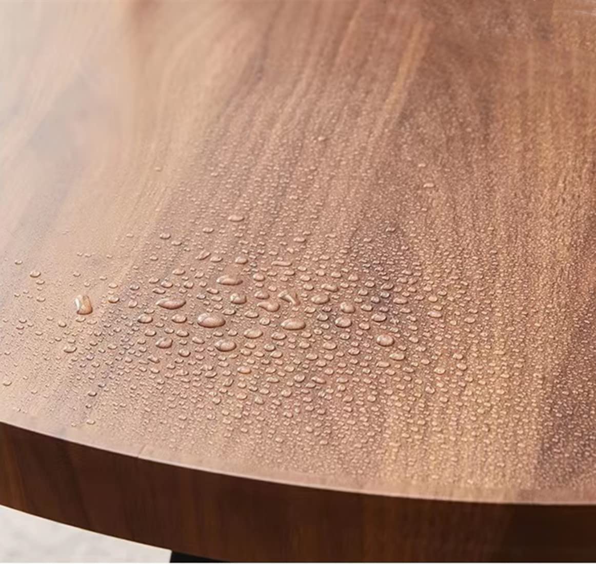 Wooden Coffee Table Rustic Nesting Tables Oval Walnut Coffee Table Modern Sofa Table End Tables for Living Room Home Office Coffee Shop Cavent