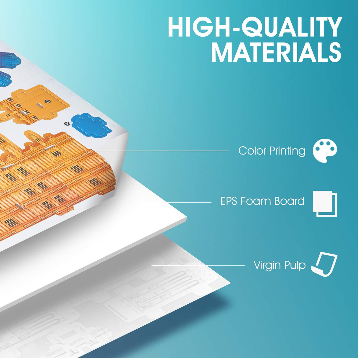 CubicFun 3D Puzzles for Adults London Cityline Puzzles for Gifts for Teenage Girls Architecture Building Gifts for Women Men, Tower Bridge, Big Ben, Buckingham Palace, The London Eye, 107 Pieces CubicFun