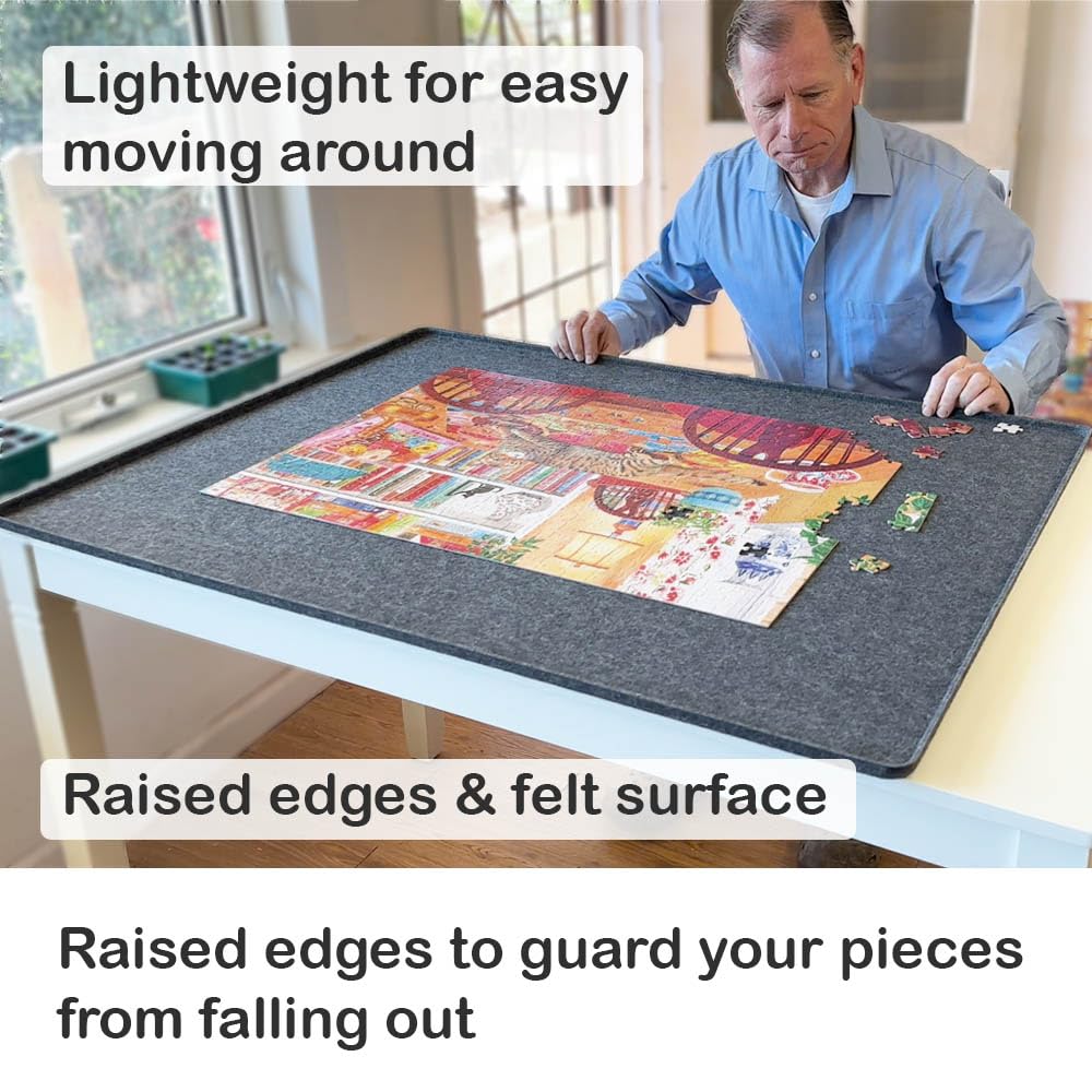 2000 Piece Felt Puzzle Board with Cover Felt Board for Easy Puzzle Flipping PUZZLE EZ