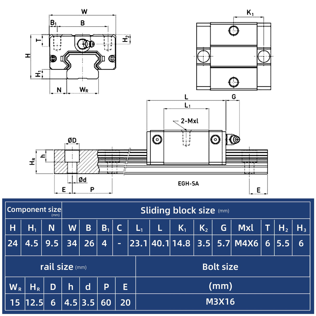 FoxAlien X & Y axis Linear Rails Upgrade Kit for XE-PRO CNC Router Machine FoxAlien